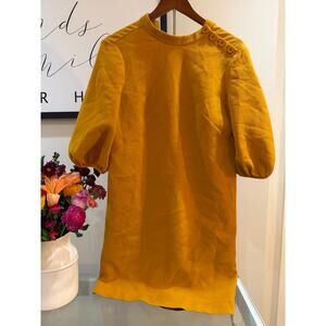 Ann Taylor Golden Yellow Shift Dress – Size 8P (Petite)